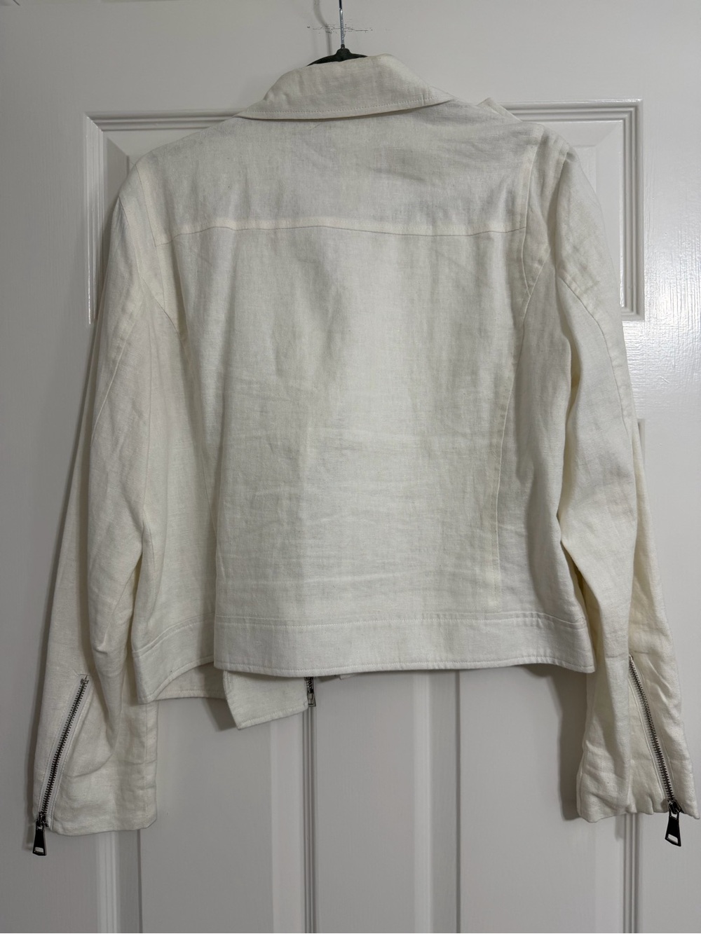 The Limited Ivory Biker Jacket with Silver Hardware - Picture 4 of 4